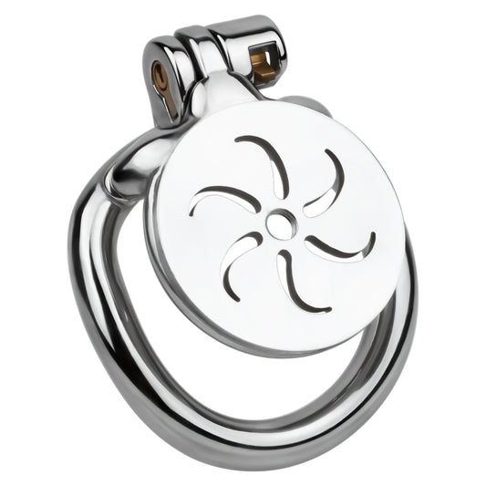 Whirlwind Pattern Flat Chastity Cage