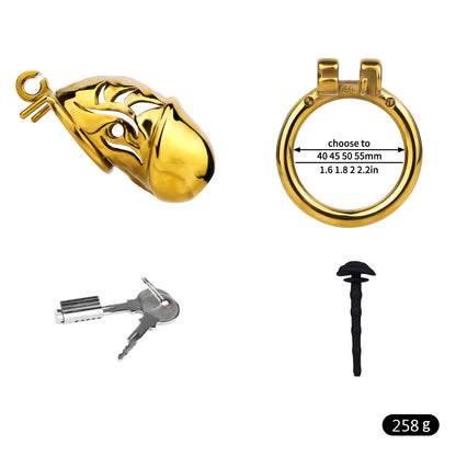 Metal Chastity Dick Locking Cage