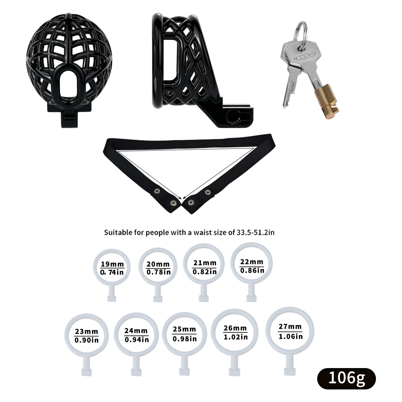 ABS Resin Shaft-Only Chastity Cage | F340A