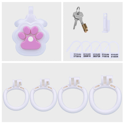 Kawaii Cat Paw Flat Chastity Cage