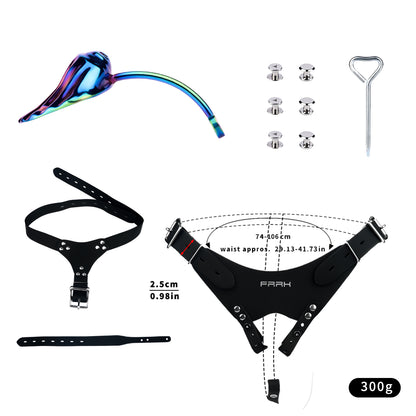 Wearable Colorful Metal Shell Invisible Chastity Cage | F277A