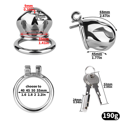 Cobra Series Mamba Chastity Cage | F312A Small Size - Silver