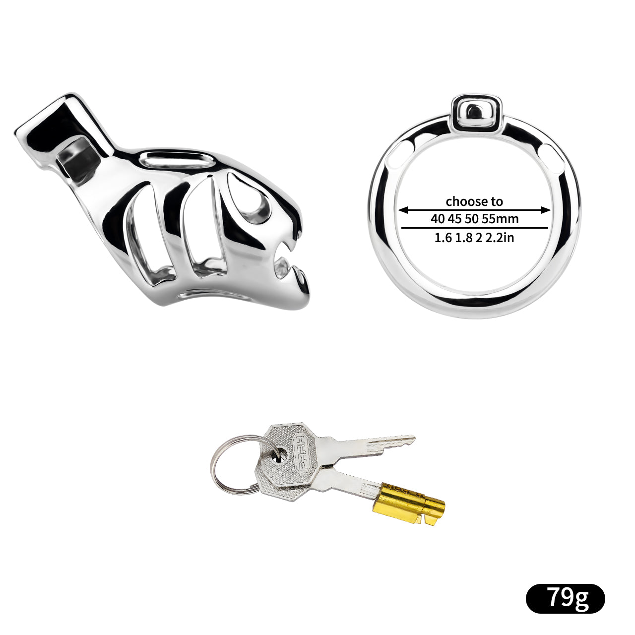Big-Mouth Predator Aluminum Alloy Chastity Cage