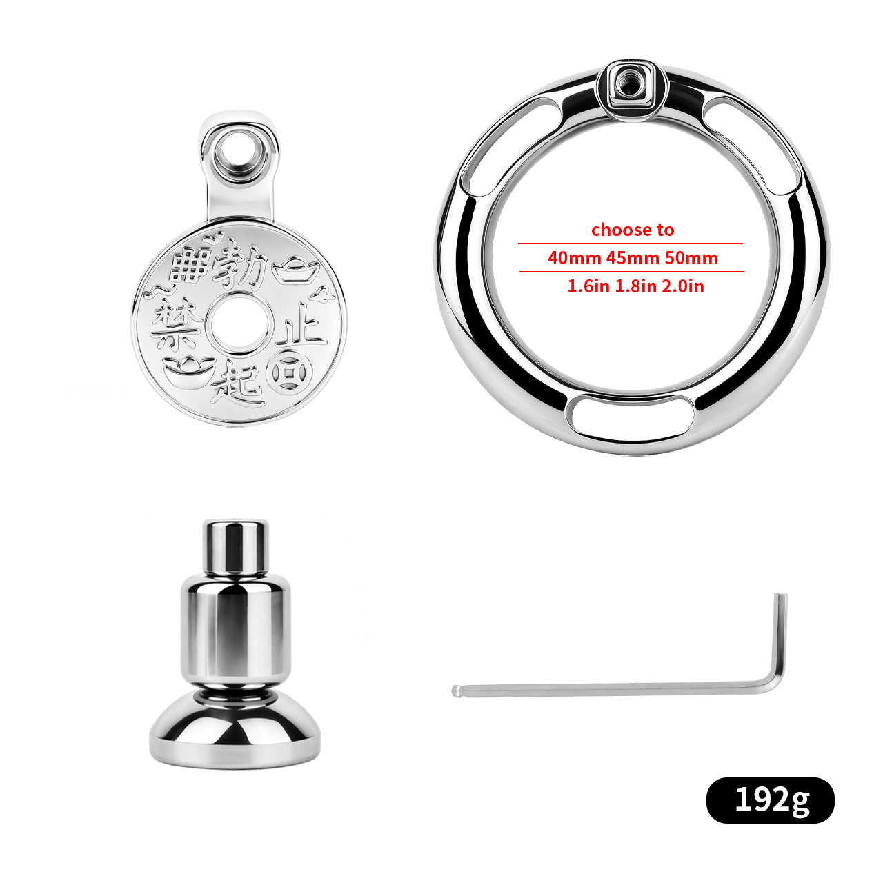 Ancient Chinese Coin Inverted Chastity Cage | F342A
