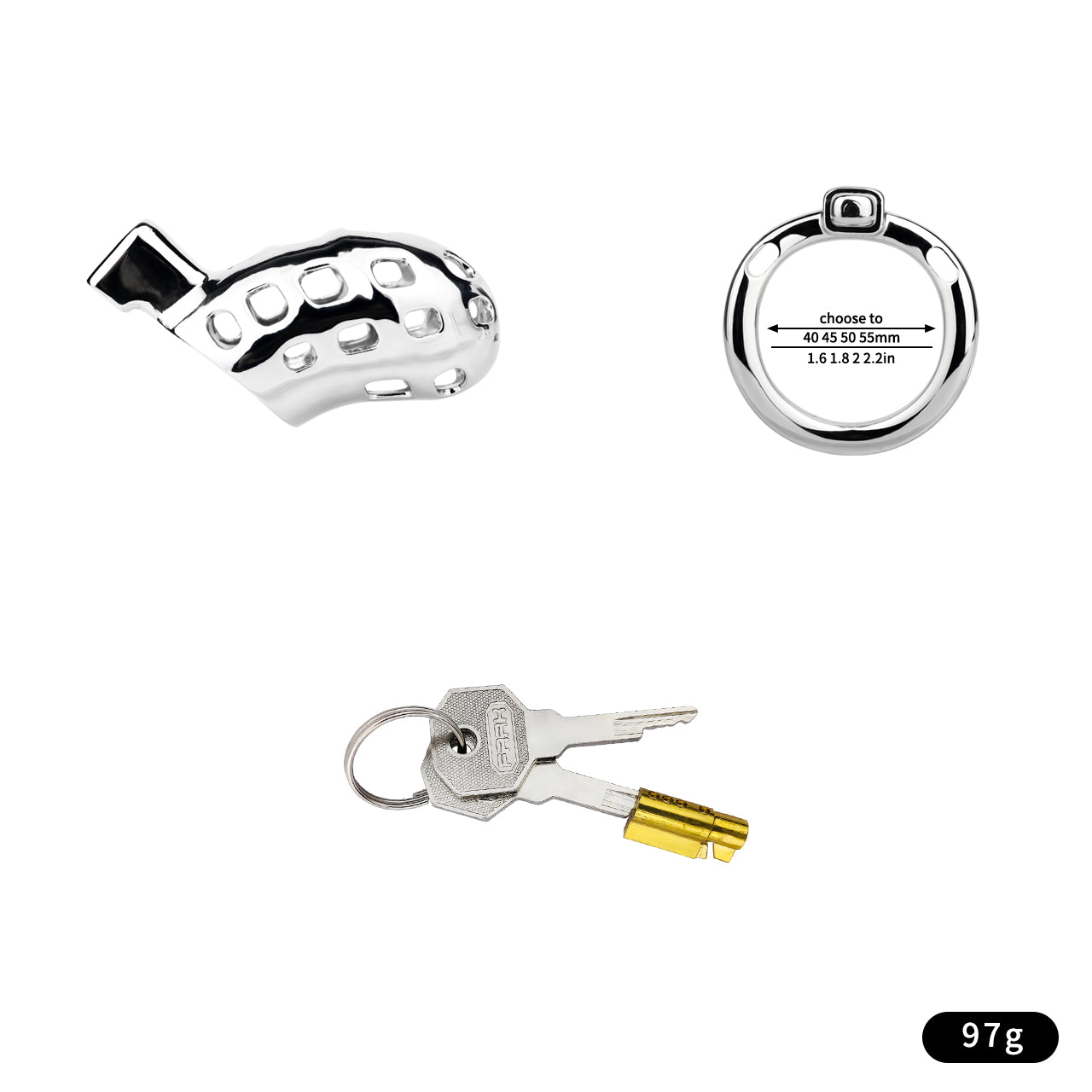 Aluminum Alloy Chastity Cage