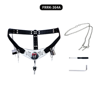 Lockable Harness Bondage Inverted Chastity Pants | F364A