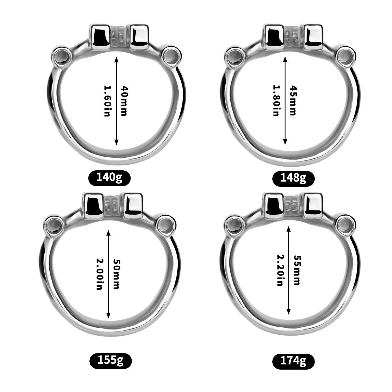 Heavy-Duty Flat Chastity Cage | F343A