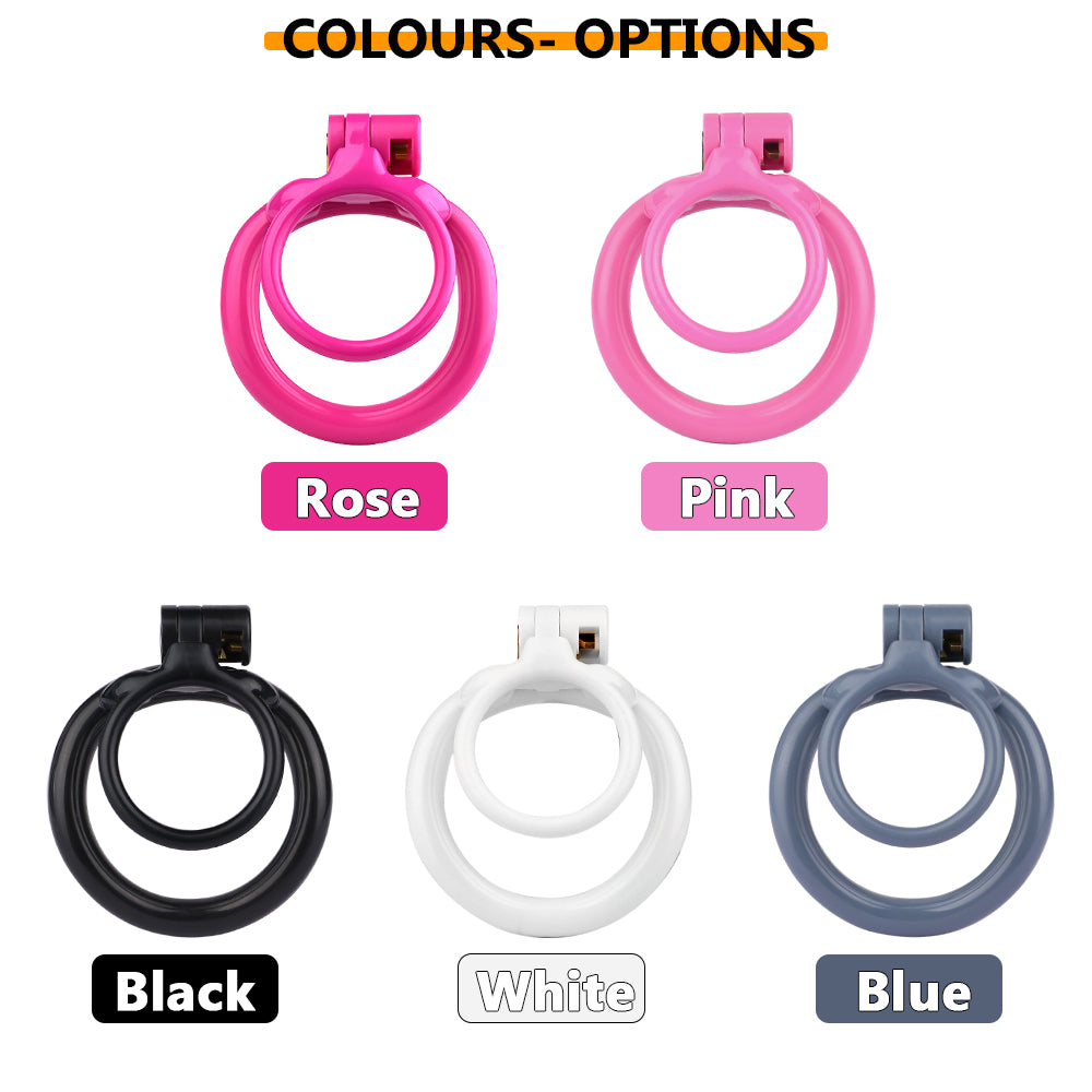 3D Printed Pink Dual Cock Ring Chastity Cage | F3215