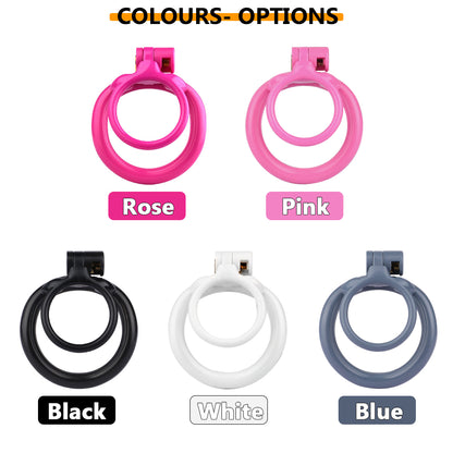 3D Printed Pink Dual Cock Ring Chastity Cage | F3215