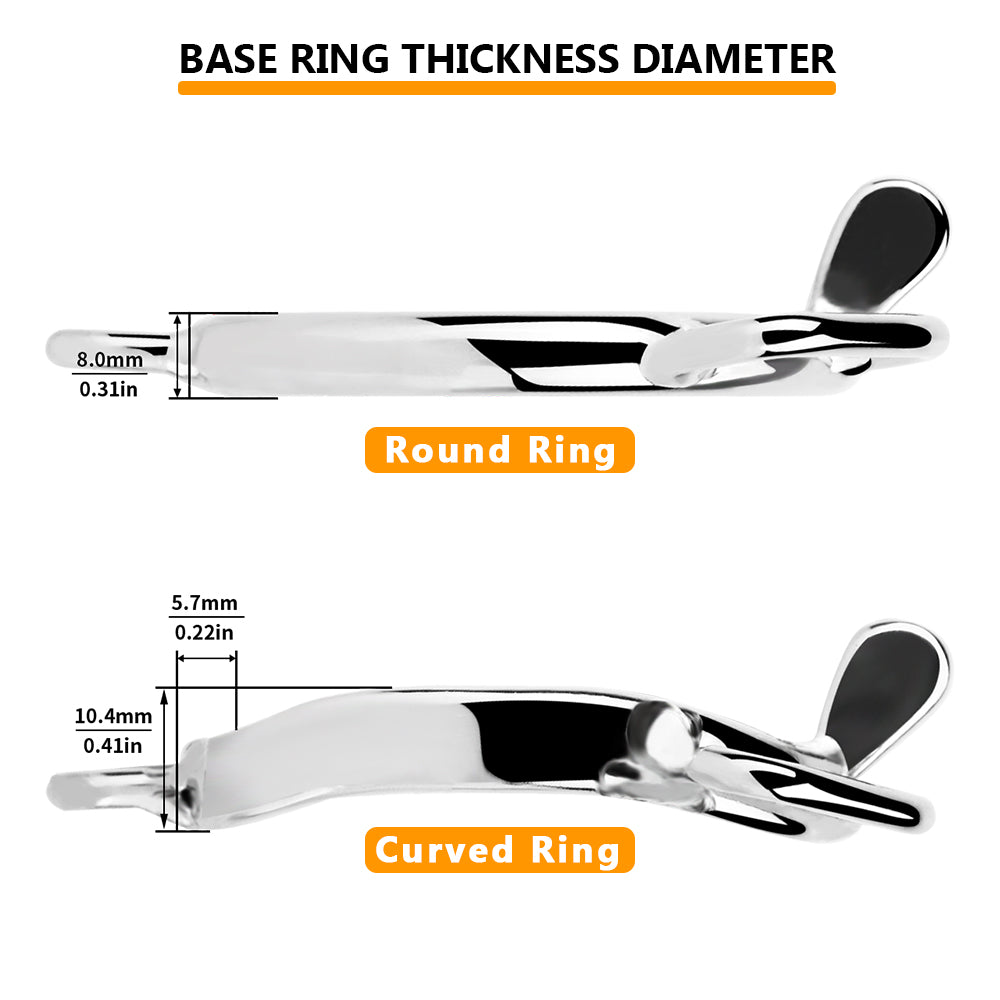 Base Rings for FRRK Chastity Cage with Three-Point Support