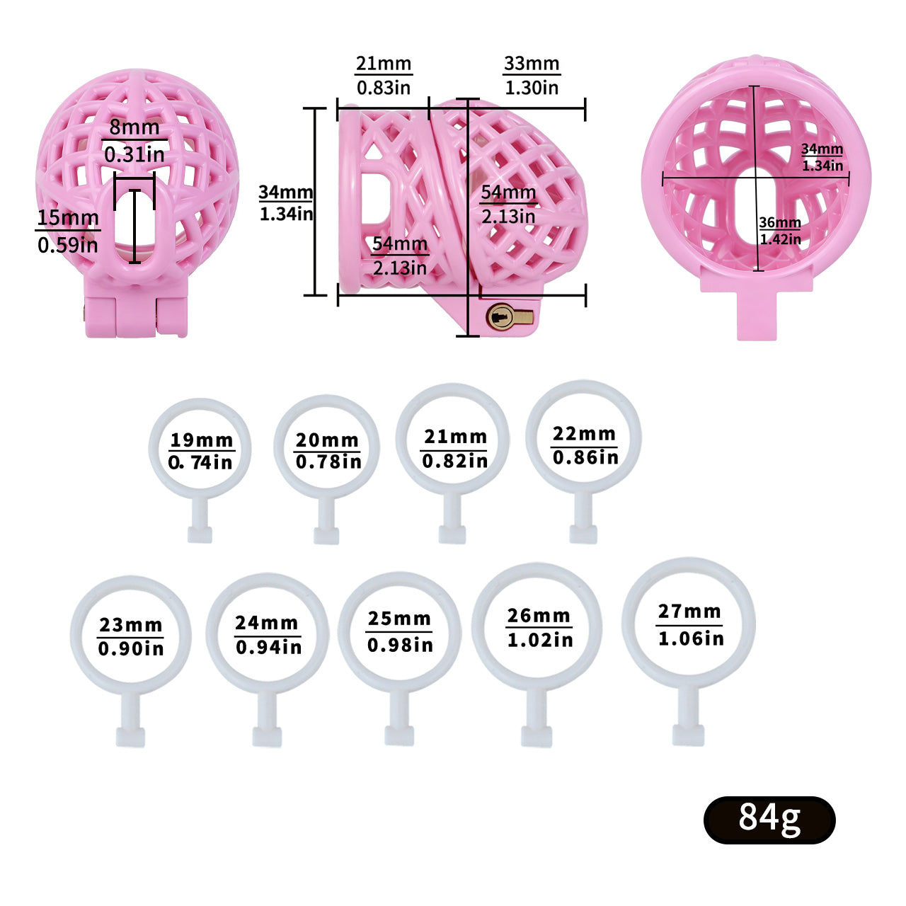 ABS Resin Shaft-Only Chastity Cage | F340A