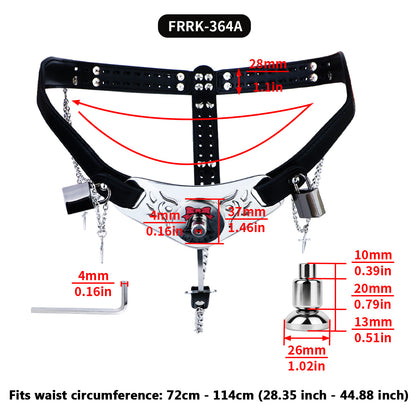 Lockable Harness Bondage Inverted Chastity Pants | F364A