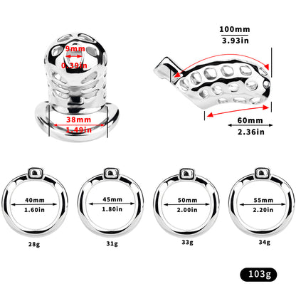 Aluminum Alloy Chastity Cage