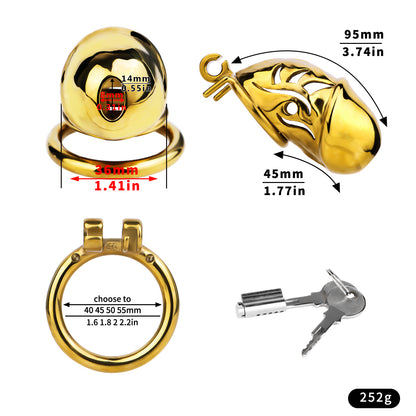 Metal Chastity Dick Locking Cage