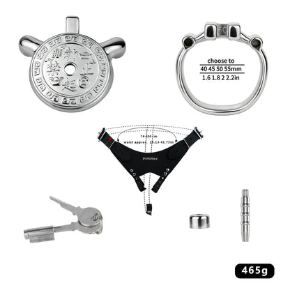 Heavy-Duty Flat Chastity Cage | F343A