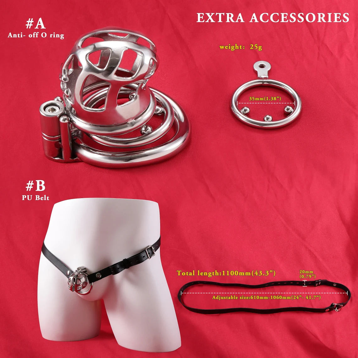 Small Cobra Chastity Cage Allen Wrench Lock, F3091 - FRRK