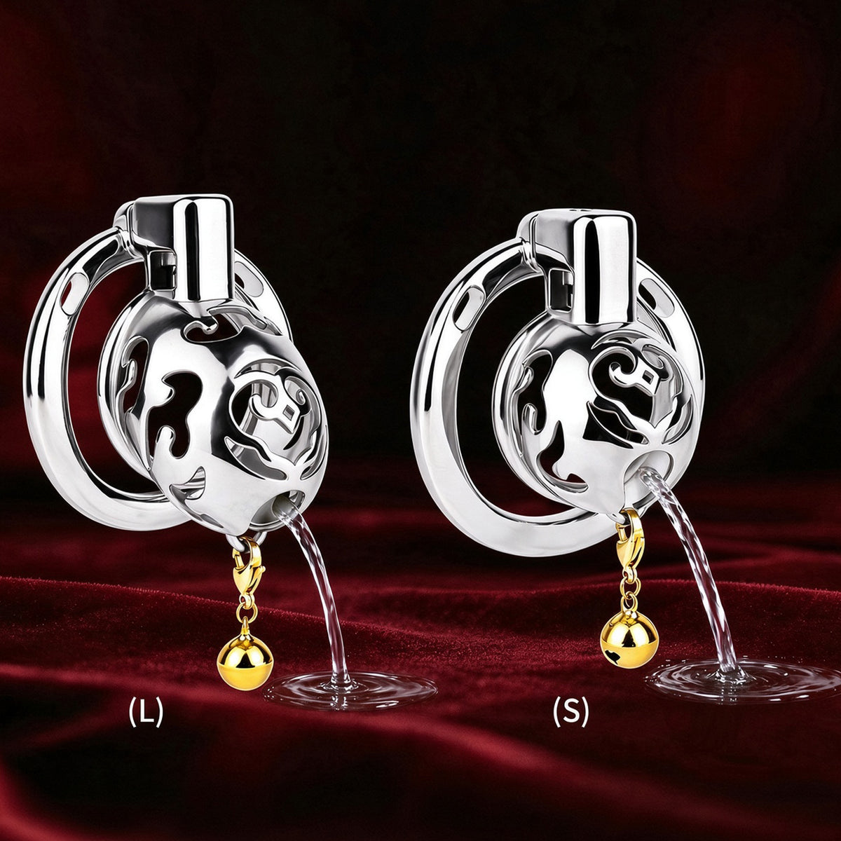 Auspicious Cloud Bell Chastity Cage | F324A