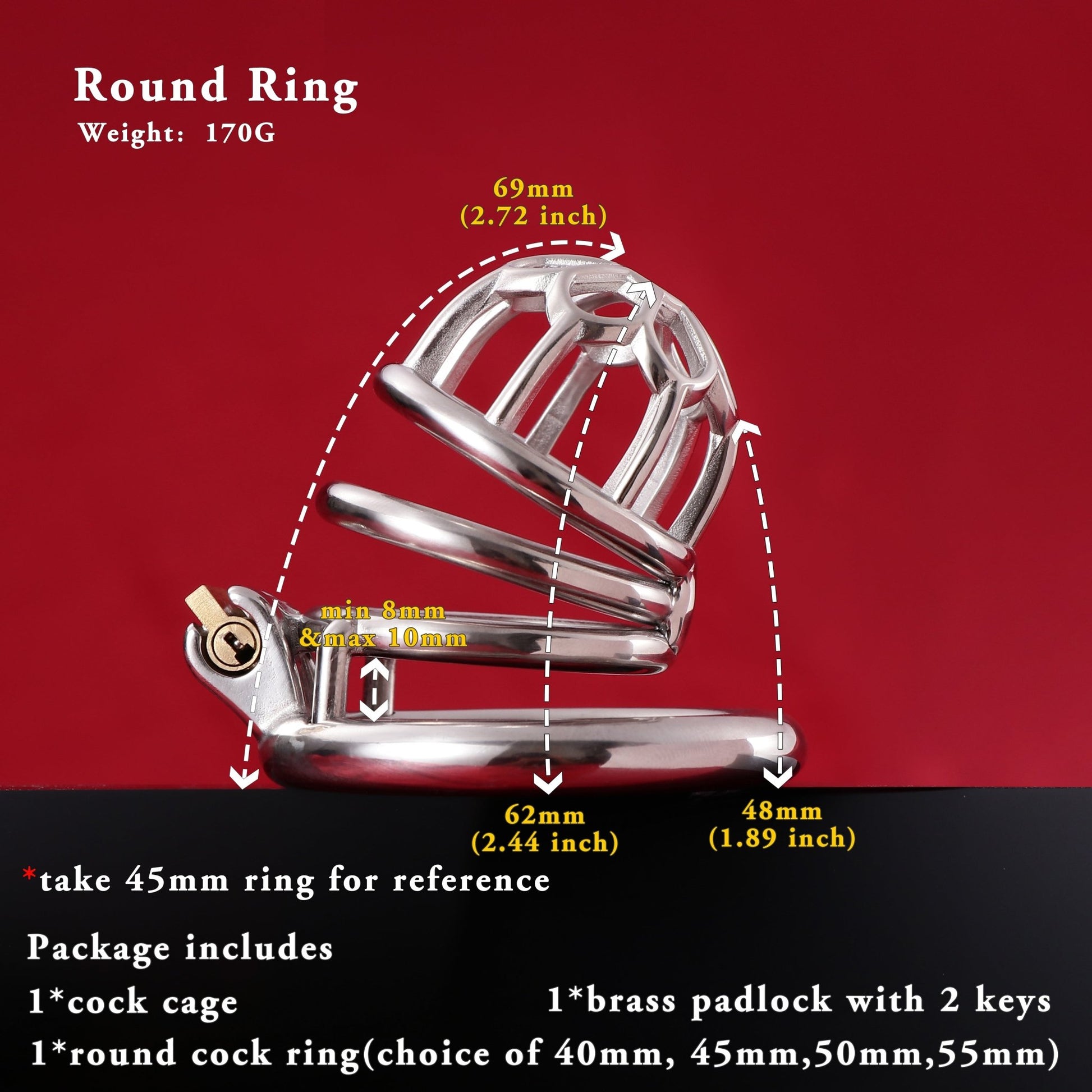 Male Chastity Cage, F3002 - FRRK