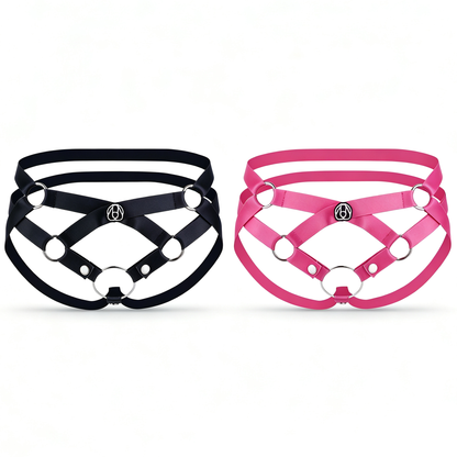 Elastic T-Back Chastity Harness | PU12