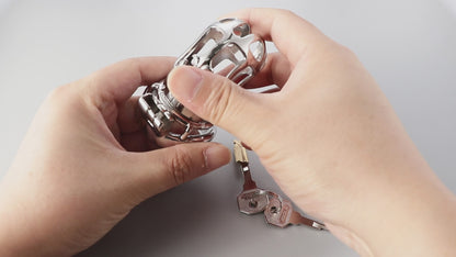 Stainless Steel Metal Standard  Cobra Chastity Cage, F3116