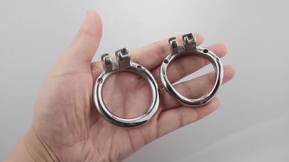 37mm Diameter Large Male Chastity Cage with Screw Spiked, F3070