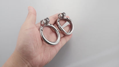 Cage de chasteté masculine de 37 mm de diamètre avec pointes à vis, F3069