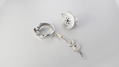 Inverted Double Cylinder Flat Chastity Cage, F3150