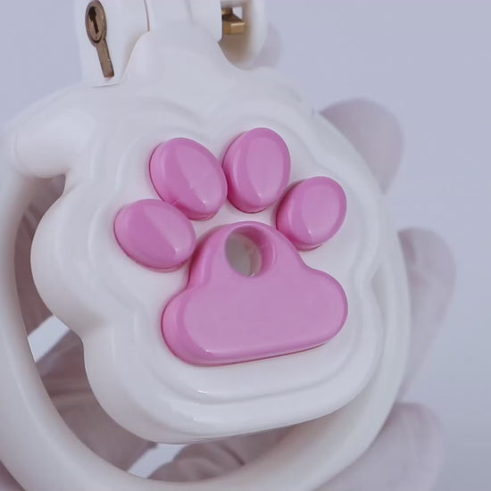 Kawaii Cat Paw Flat Chastity Cage