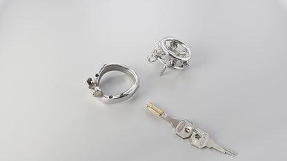 Double Penis Rings Welded Spikes Chastity Cage, F3132
