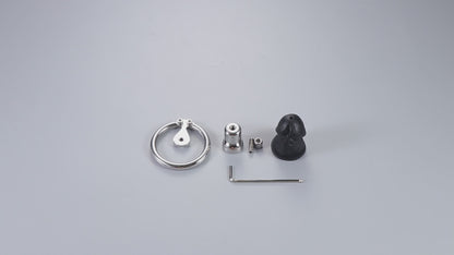 Flat Inverted Chastity Cage With Dildo, F3403