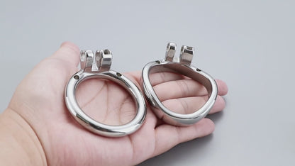 Cage à pénis pendante minuscule, dispositif de cage de chasteté incurvé, F3046