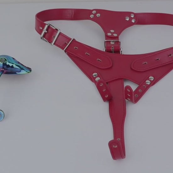 Wearable Colorful Metal Shell Invisible Chastity Cage | F277A