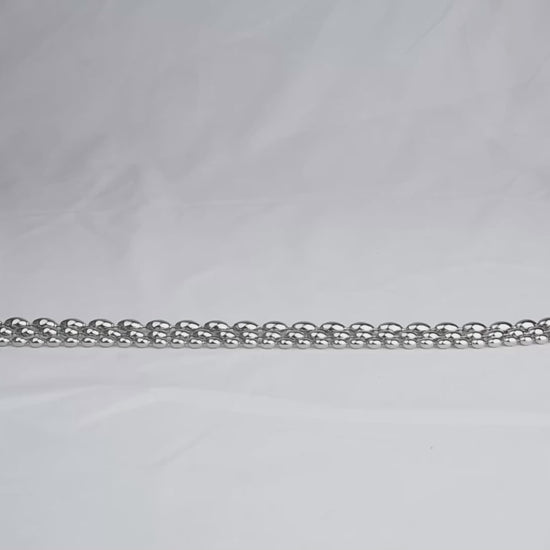 Metal Soft Urethral Sounds Penis Plug with Chain  - Oval shaped | F3206
