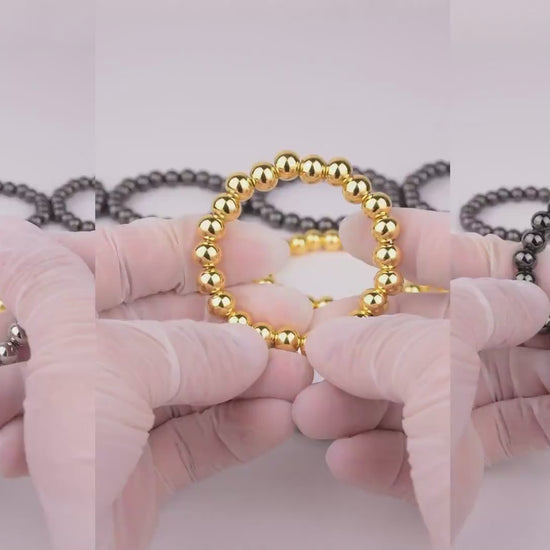 Metal Cock Ring with Multi Beads | F3230