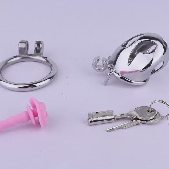 Cobra Series Mamba Chastity Cage | F312A Small Size - Silver
