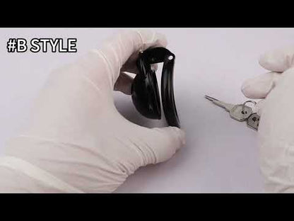 Flat Dark Devil Chastity Cage | F329A
