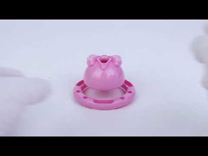 ABS Resin Rhinestone Bowknot Pot Lid Chastity Cage | AS605
