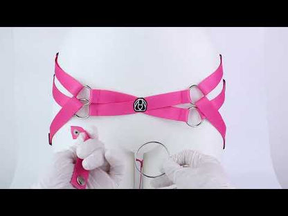 Elastic T-Back Chastity Harness | PU12