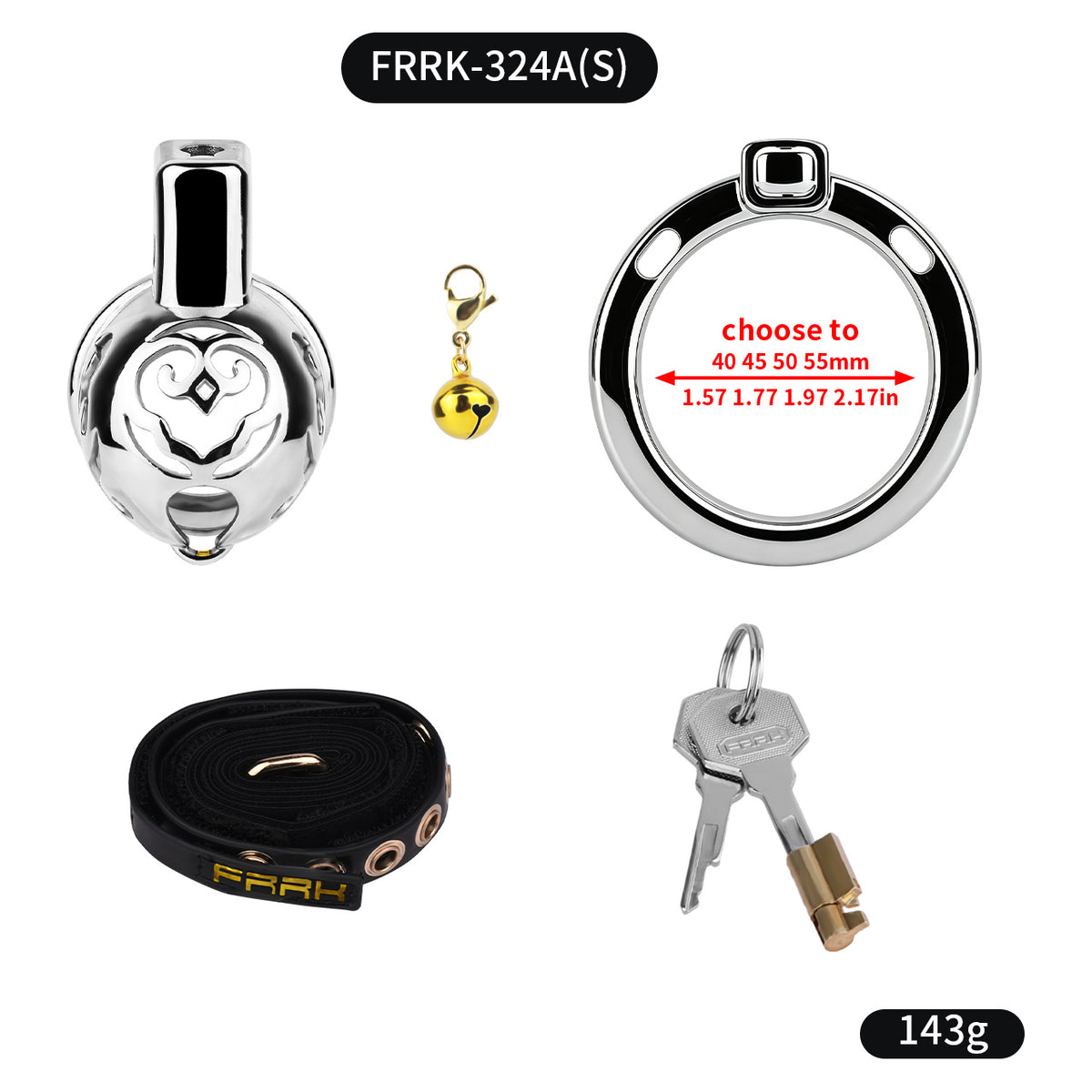 Auspicious Cloud Bell Chastity Cage | F324A
