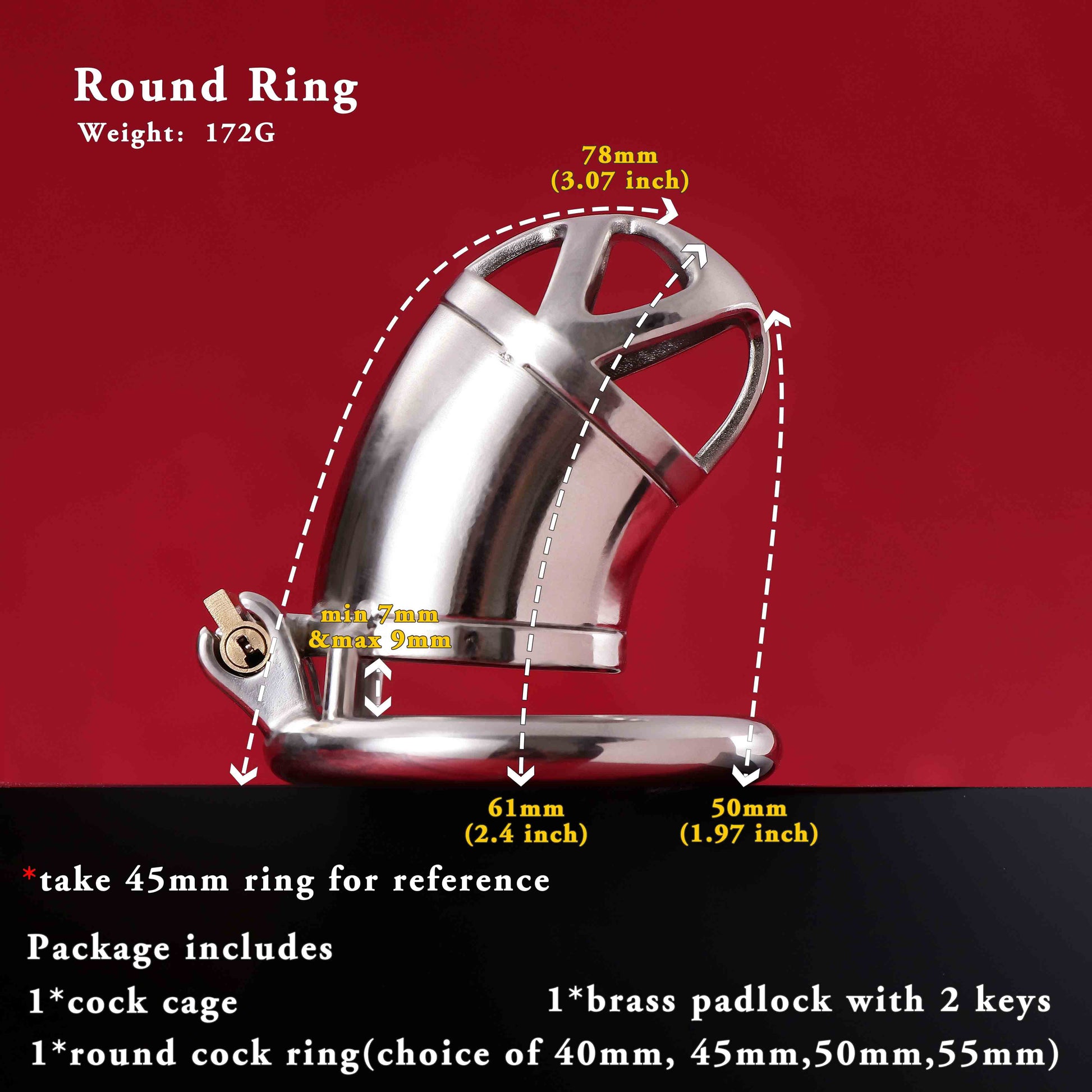 Male Chastity Cage, F3020 - FRRK