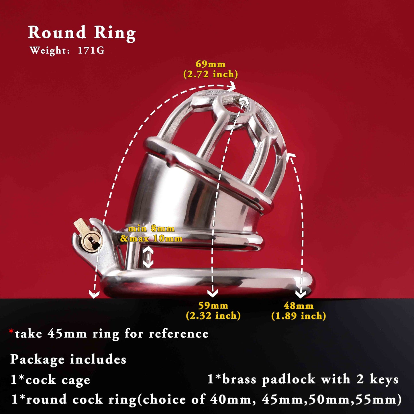 Male Chastity Cage, F3016 - FRRK